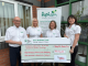 The Popham Kidney Support team presented with National Lottery Community Fund funding cheque.