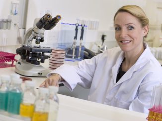 Female scientist in a lab