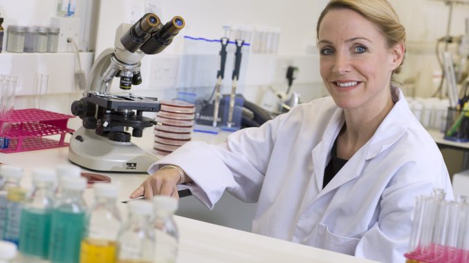 Female scientist in a lab