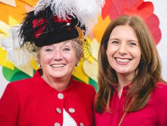 Janey Howell, High Sheriff of South Glamorgan and Liz Booyse, Chief Executive of City Hospice