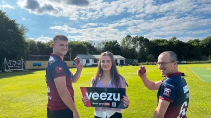 Owain Chapman, Sally Krouma and Matthew Price pictured at Whitchurch Heath Cricket Club.