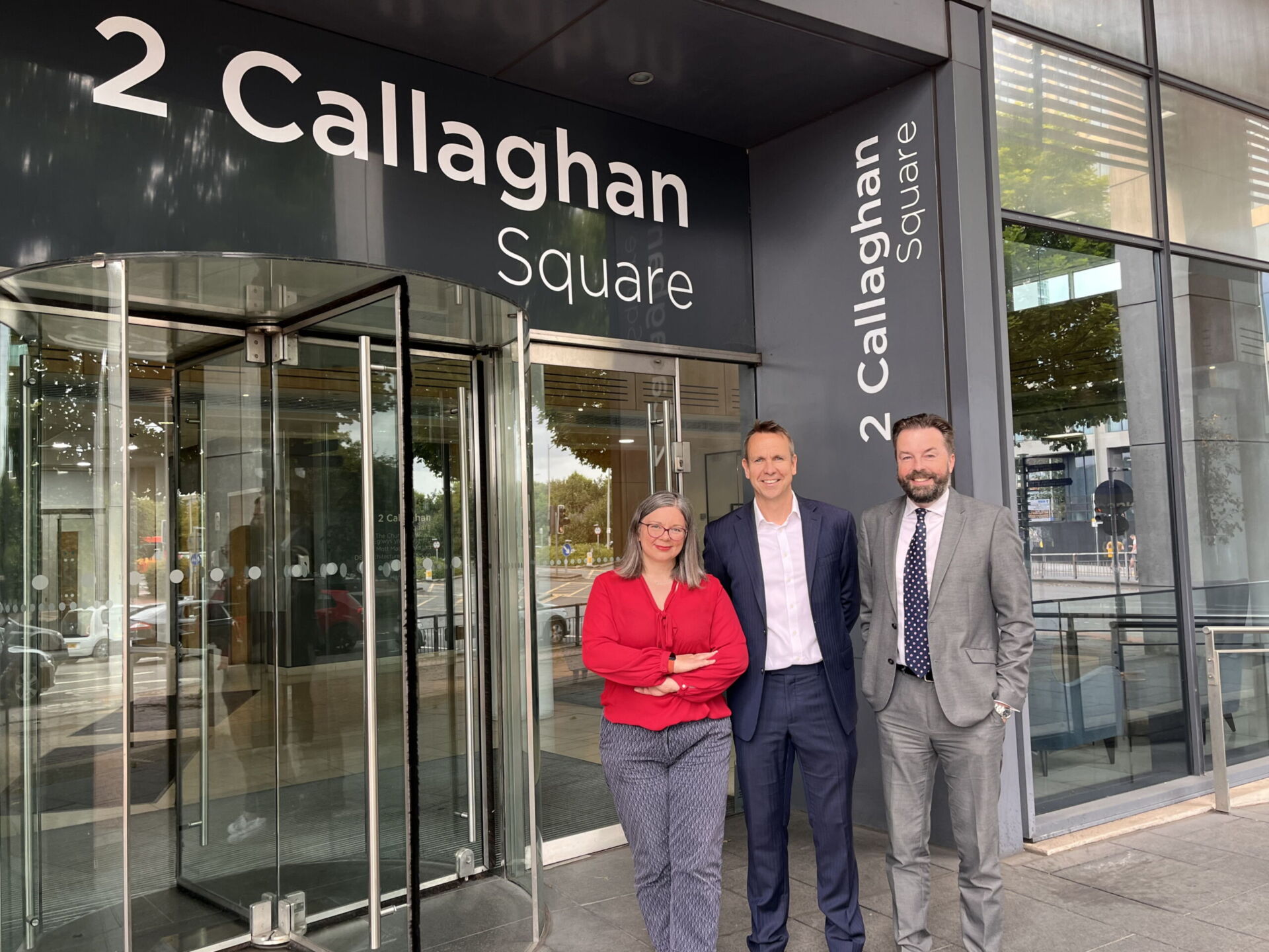 Three sign up at 2 Callaghan Square office building in Cardiff city ...