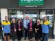 Swansea Building Society standing with Tata Steel employees.
