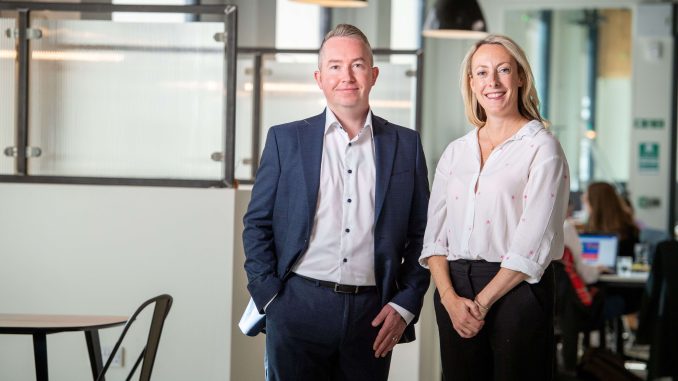 From left to right: Rhys Gregory, commercial director and Katherine Kennedy, operations and people director at Effective Communication