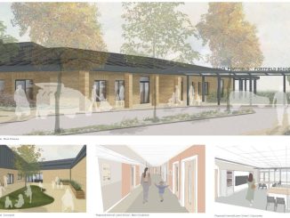 An artist's prediction of the future Portfield School site.
