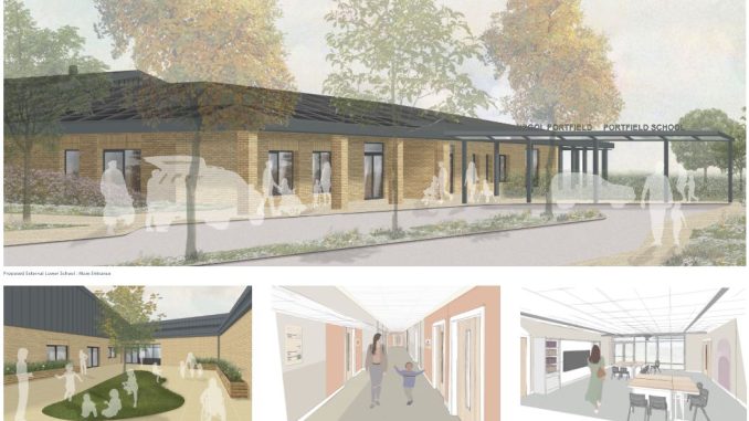 An artist's prediction of the future Portfield School site.