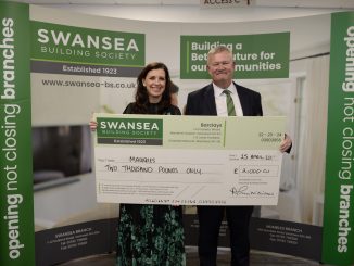 Alun Williams, Swansea Building Society, and Lucia Osmond, Maggies.