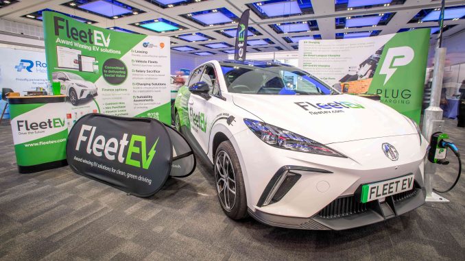 A FleetEV branded car.