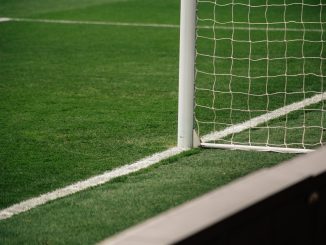 white soccer goal on focus photo