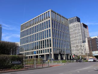 The outside of the John Street building.