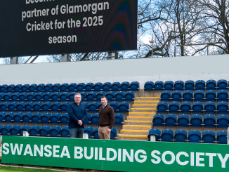 Richard Miles, Swansea BS (left), with Ed Rice, GCC Commercial Director (right).