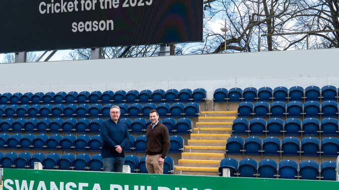 Richard Miles, Swansea BS (left), with Ed Rice, GCC Commercial Director (right).