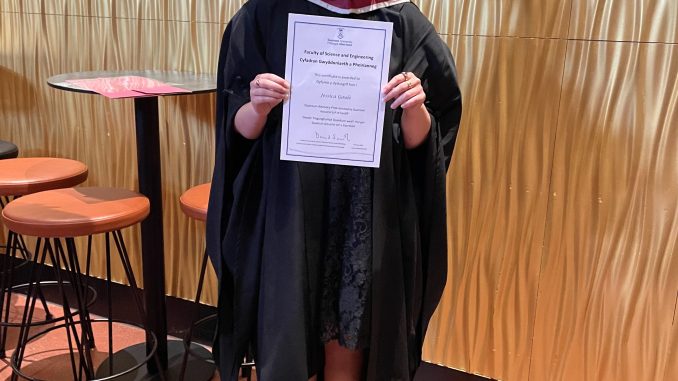 A photo of Jessica Gaule on her graduation day.