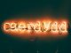 yellow Caerdydd neon signage turned on